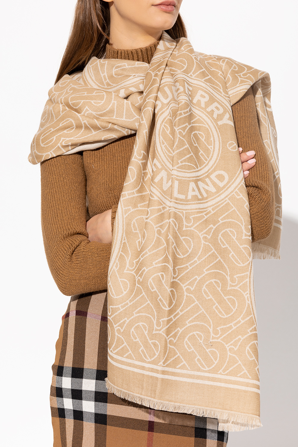 Burberry 100 shop cashmere scarf 45